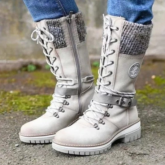 🎁 Hett salg — 50 % RABATT! 🔥 Vanntette knelange snøstøvler for damer 👢